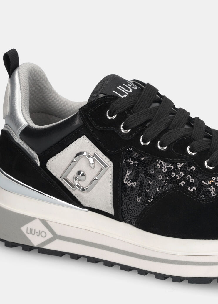 Sequinned platform sneakers black Liu Jo - medium