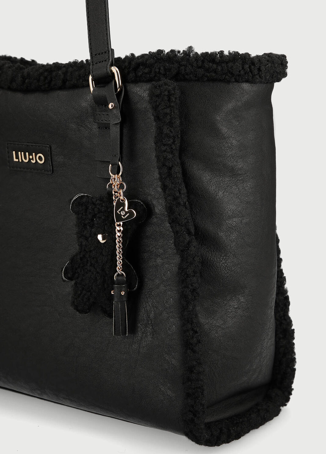 Shopping bag with charm Black Liu Jo - large image number 3