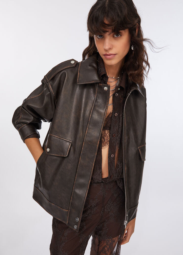 Coated fabric jacket light chocolate Liu Jo - medium Coated fabric jacket light chocolate Liu Jo - medium