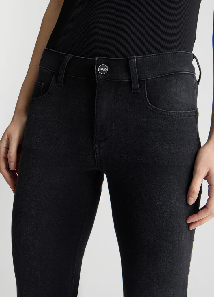Skinny jeans with turn-ups black denim Liu Jo - large image number 2 Skinny jeans with turn-ups black denim Liu Jo - large image number 2