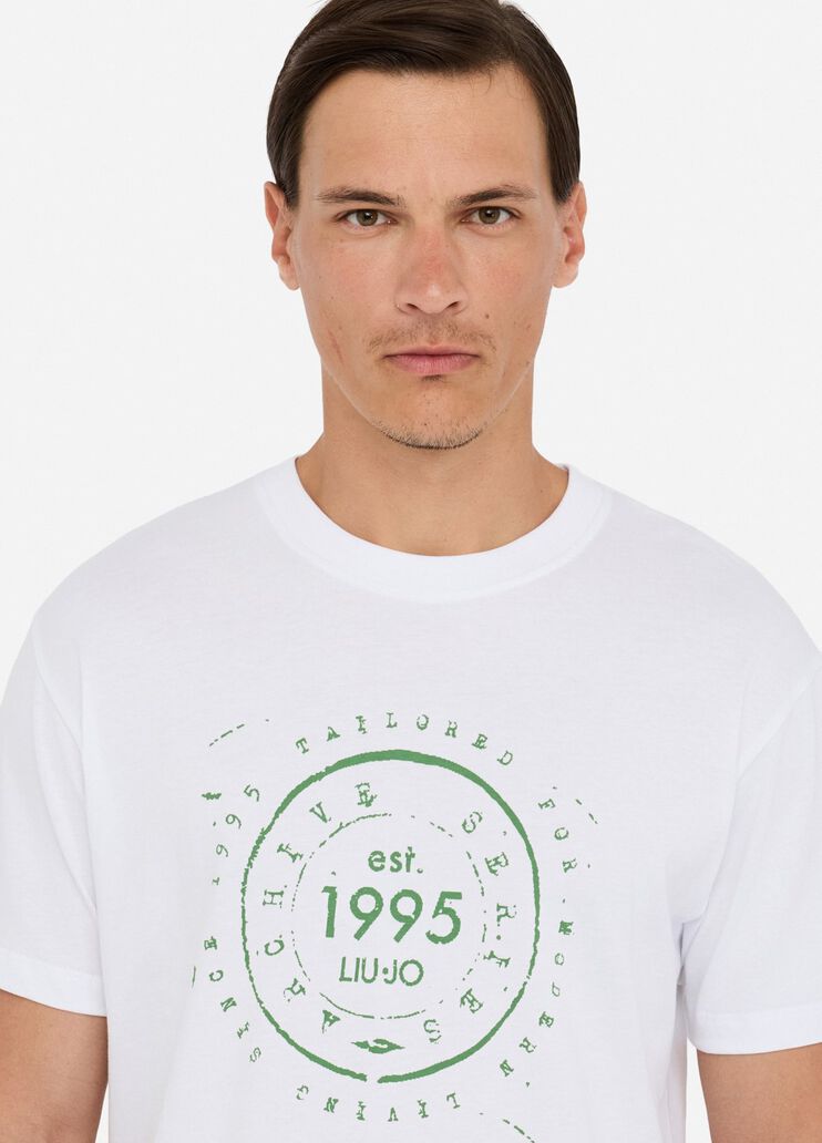 T-shirt en coton avec imprimé blanc Liu Jo - large image number 3 T-shirt en coton avec imprimé blanc Liu Jo - large image number 3