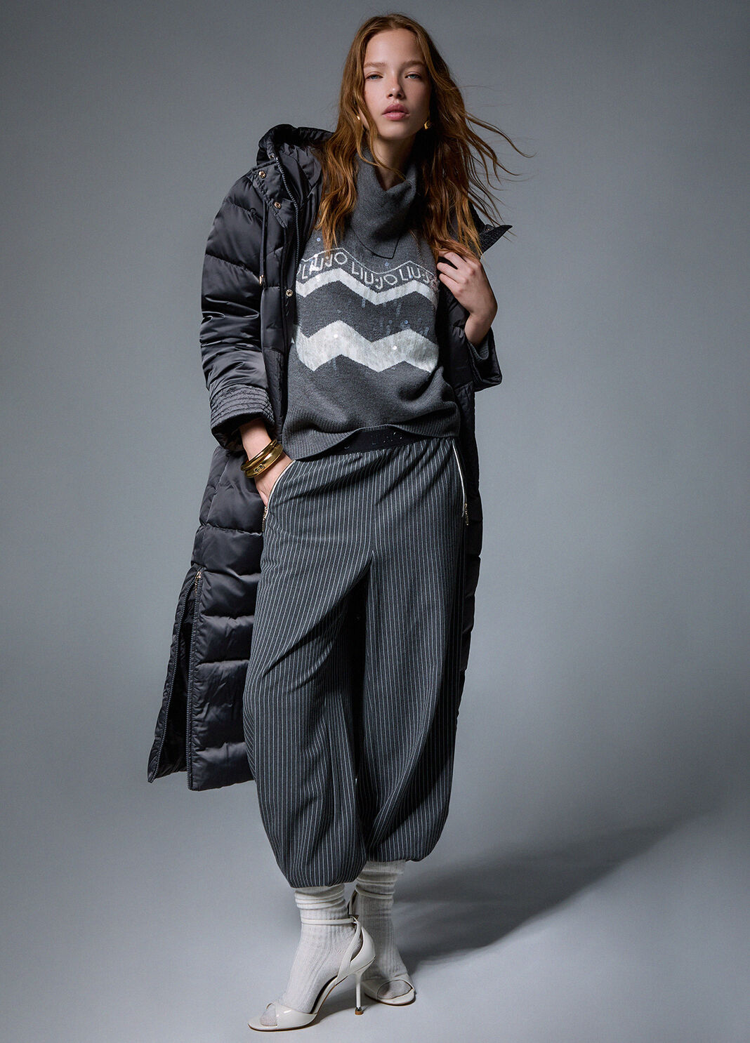 Striped jogging pants grey Liu Jo - large image number 2