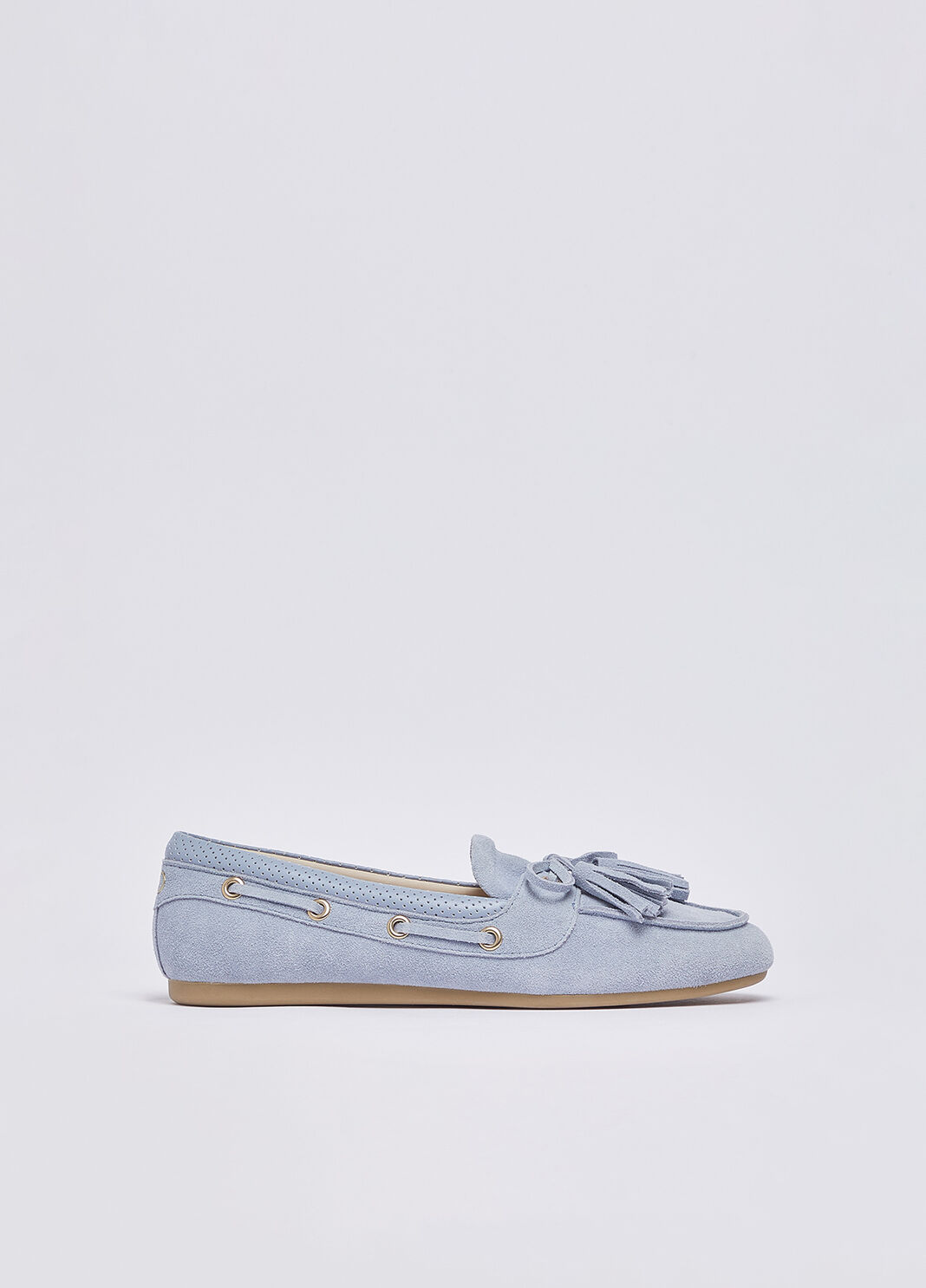Mocassins en daim avec pampilles bleu clair poudre Liu Jo - large image number 0