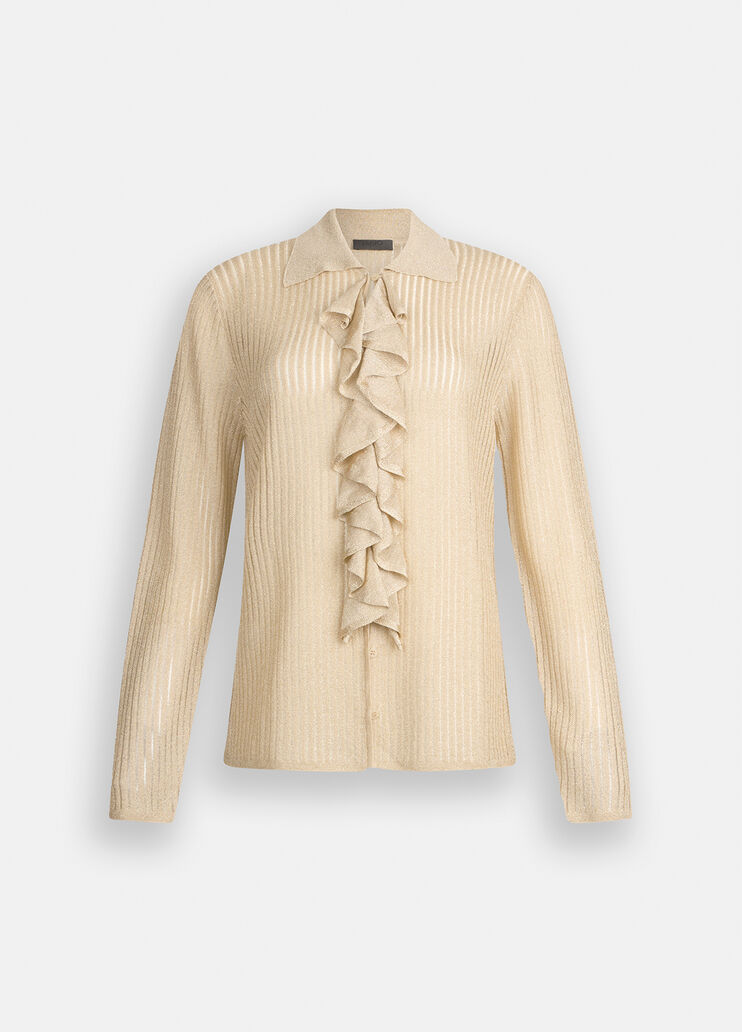 Lurex® knit shirt gold Liu Jo - large image number 6 Lurex® knit shirt gold Liu Jo - large image number 6