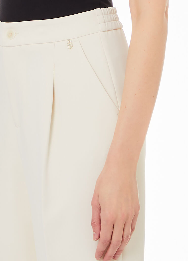 Hose aus Stretch-Crêpe hellbeige Liu Jo - large image number 2