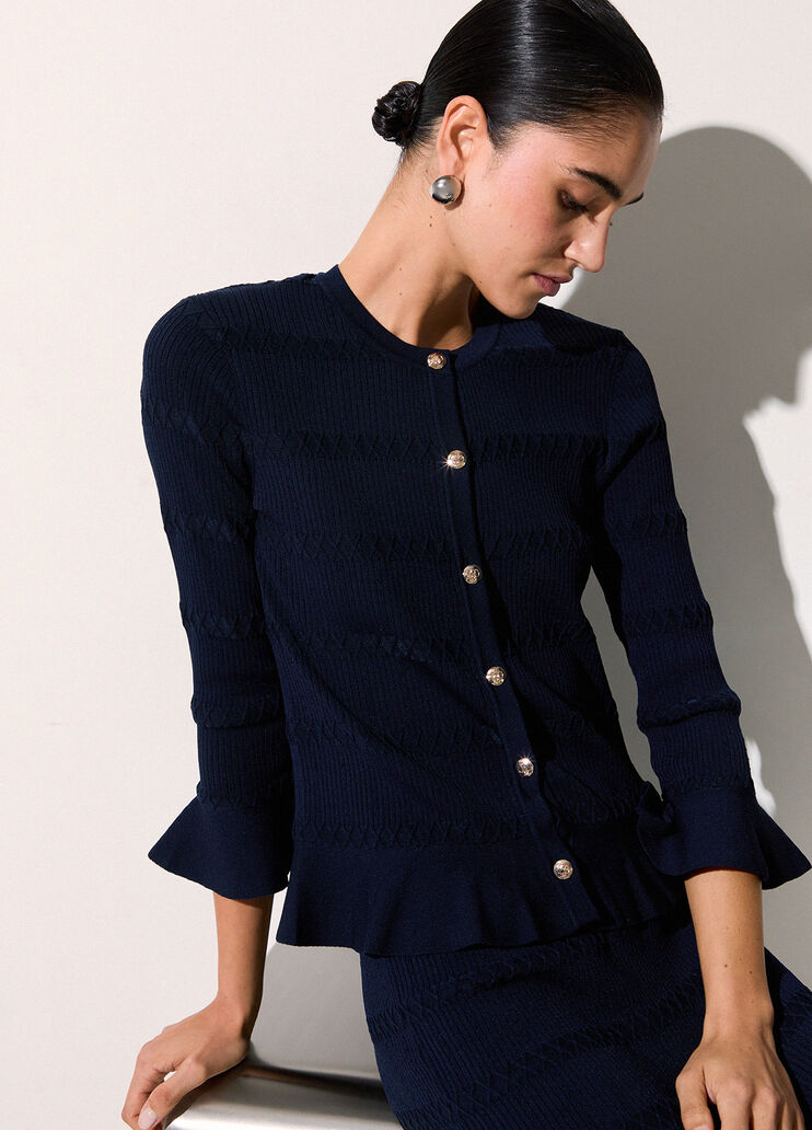 Cardigan with flounces dark blue Liu Jo - medium