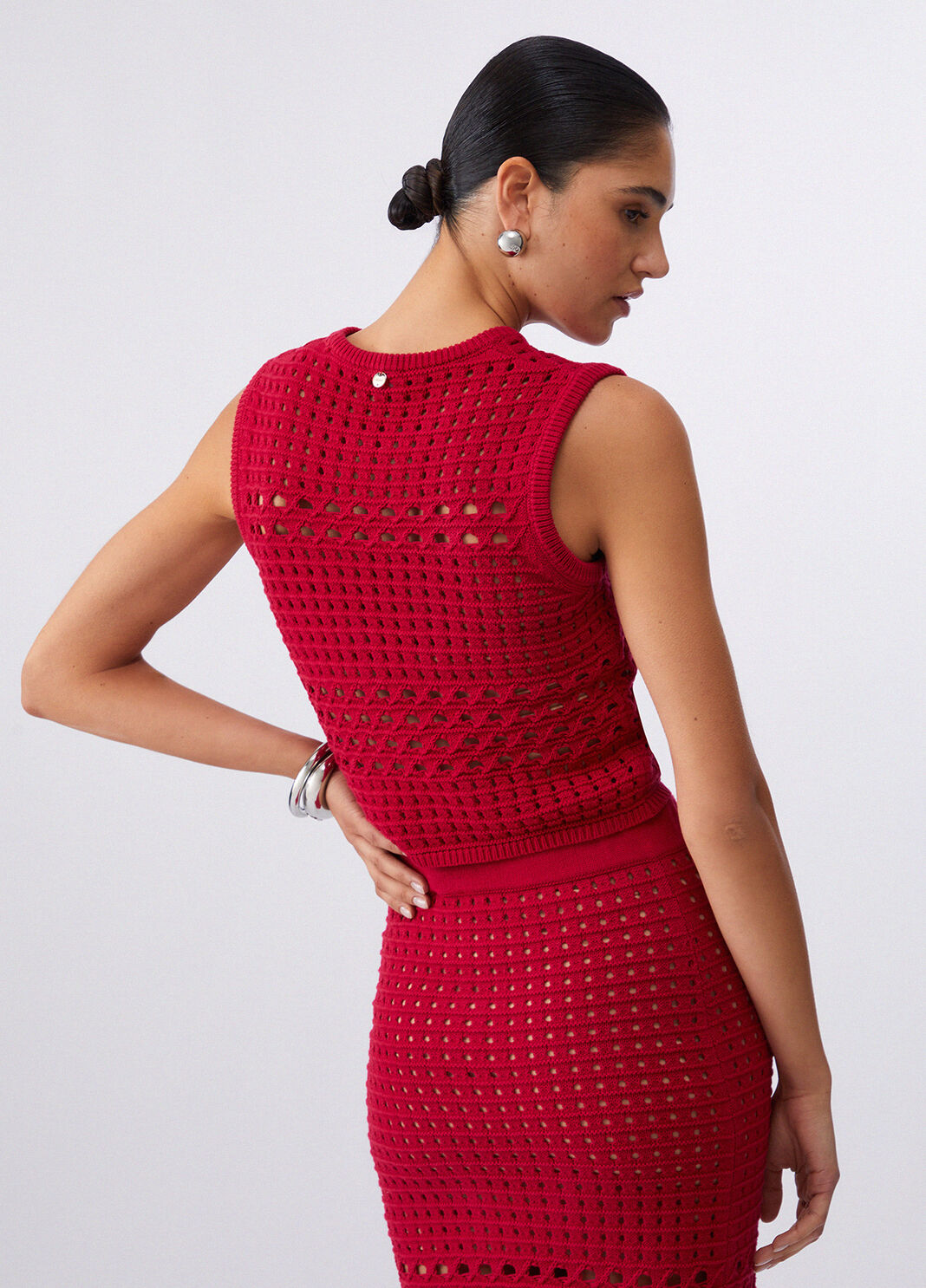 Geh&auml;keltes Top Rot Liu Jo - large image number 1