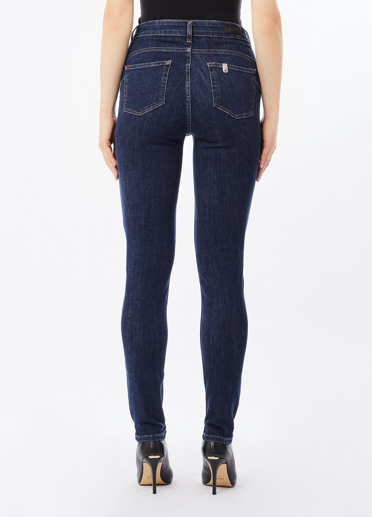 Skinny-Jeans mit hohem Bund Denimblau Liu Jo - medium