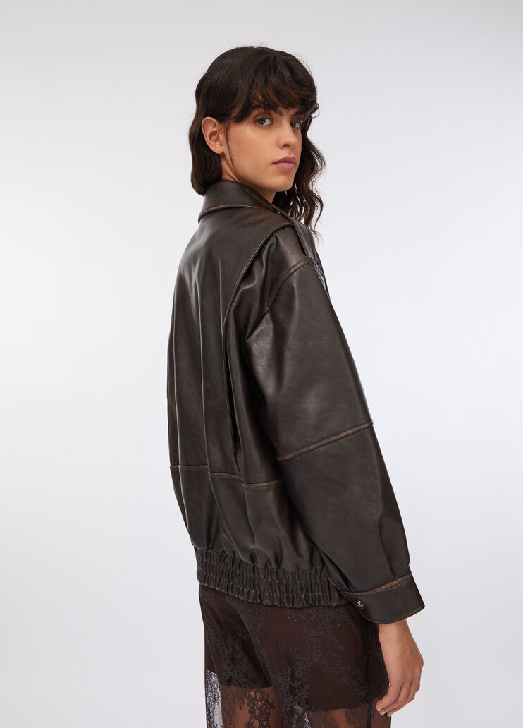 Coated fabric jacket light chocolate Liu Jo - large image number 1