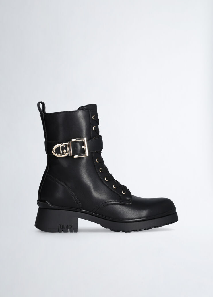 Schnürstiefelette aus Echtleder schwarz Liu Jo - medium Schnürstiefelette aus Echtleder schwarz Liu Jo - medium