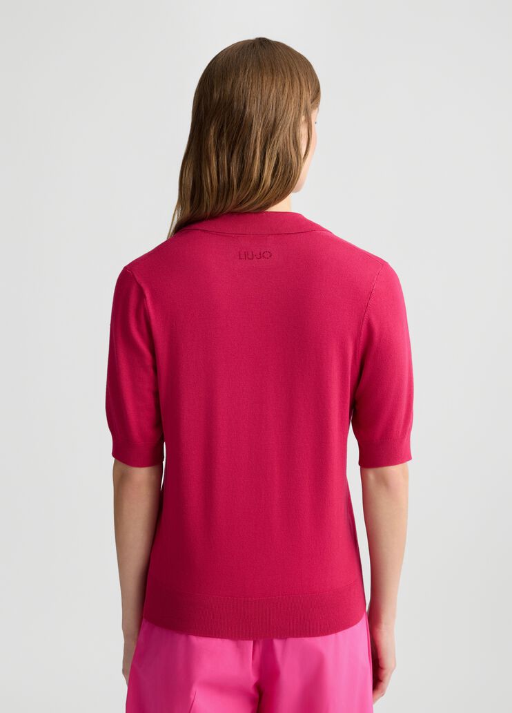 Top with necklace pink Liu Jo - large image number 1 Top with necklace pink Liu Jo - large image number 1