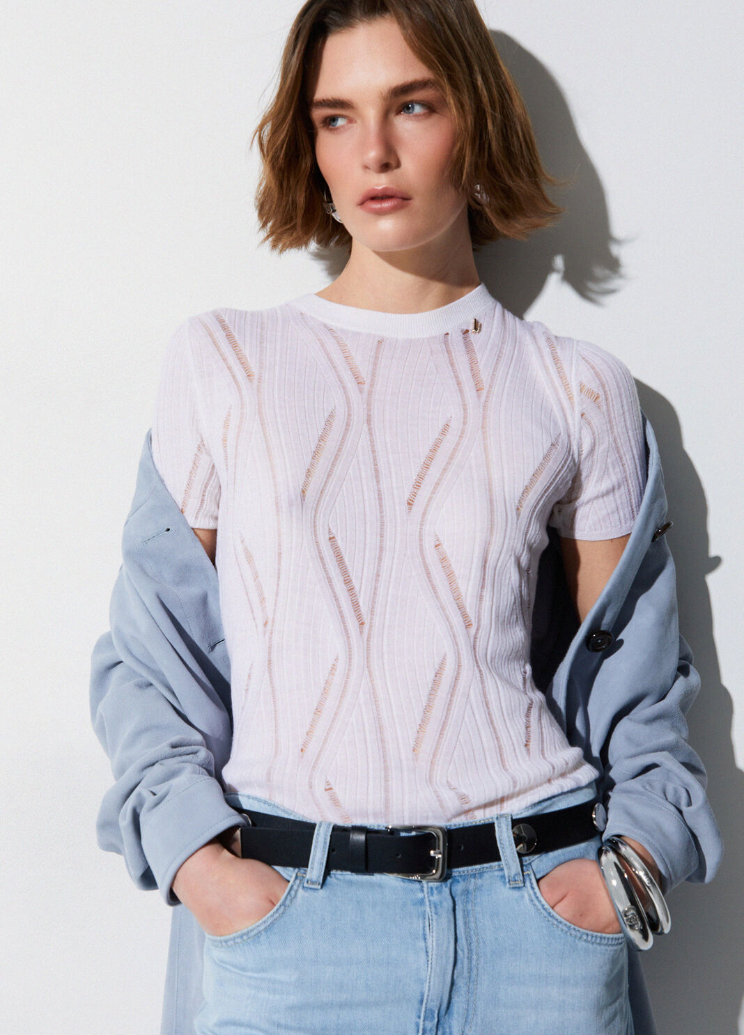 Knit jumper white Liu Jo - large image number 2