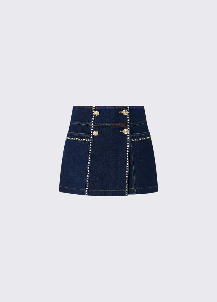 Skirt-pants with rhinestones Normal wash Liu Jo - medium
