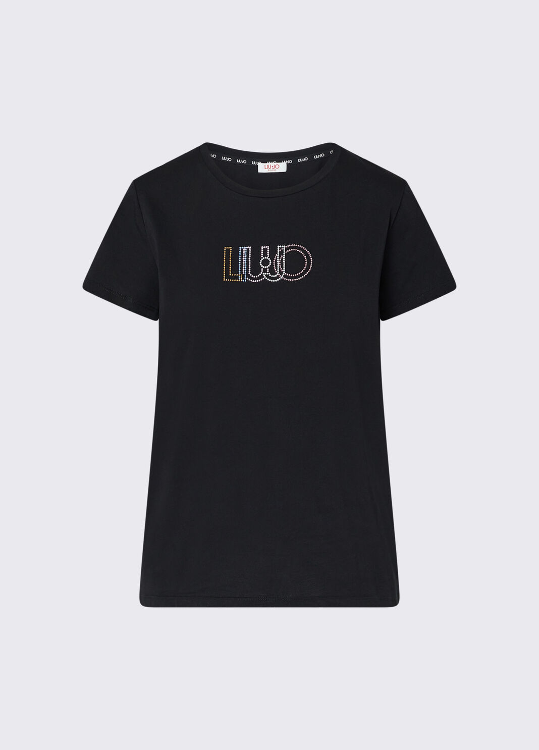 T-shirt with logo and rhinestones black/Liu Jo Liu Jo - large image number 6