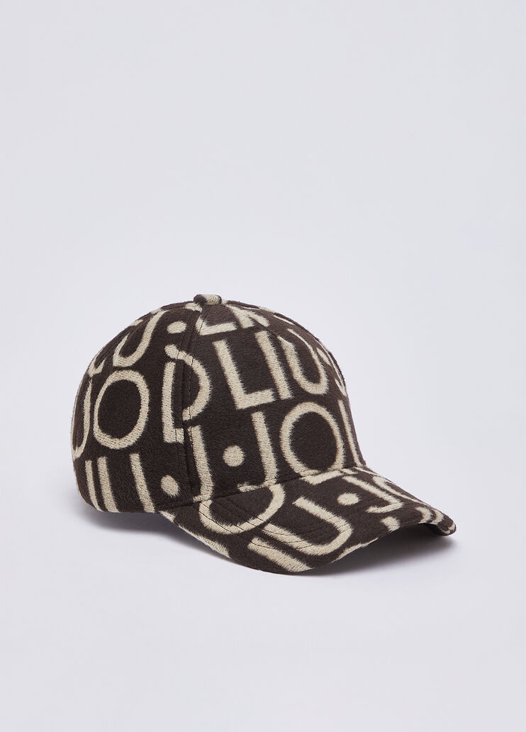 Hat baseball jacquard dark brown Liu Jo - medium
