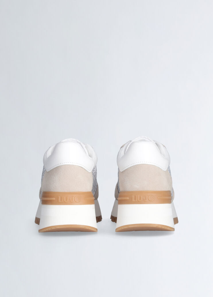 White sneakers with rhinestone-detailed logo white Liu Jo - large image number 6 White sneakers with rhinestone-detailed logo white Liu Jo - large image number 6