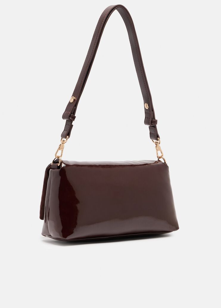 Medium glossy LaPuffy bag dark brown Liu Jo - large image number 3