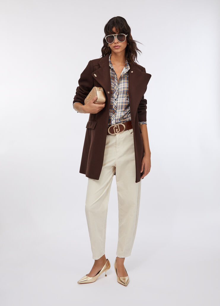  Double cloth coat chocolate Liu Jo - large image number 5