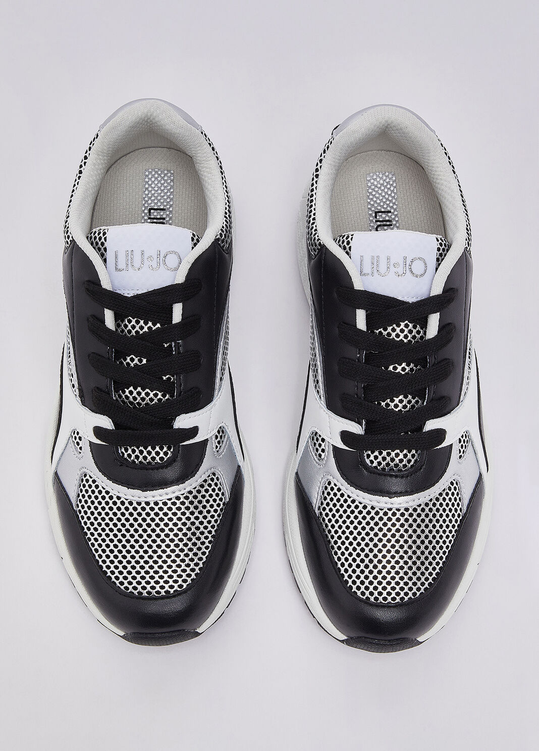 Sneakers in mesh metallizzato nero Liu Jo - large image number 3