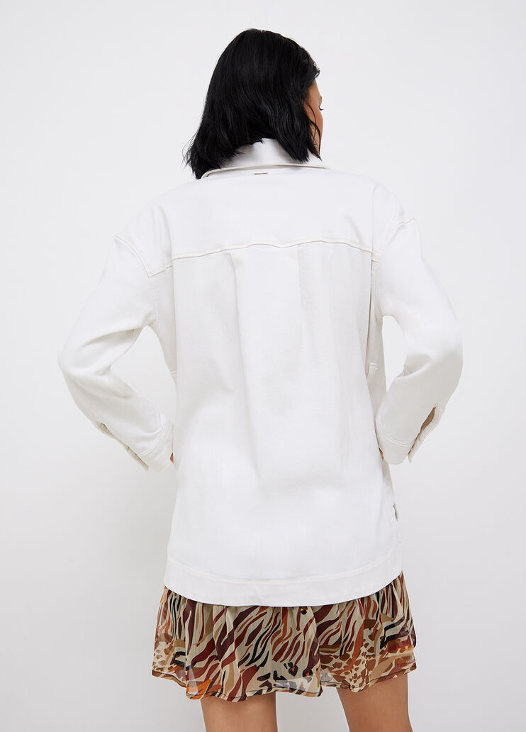 Giacca oversize con cintura bianco lana Liu Jo - large image number 1 Giacca oversize con cintura bianco lana Liu Jo - large image number 1