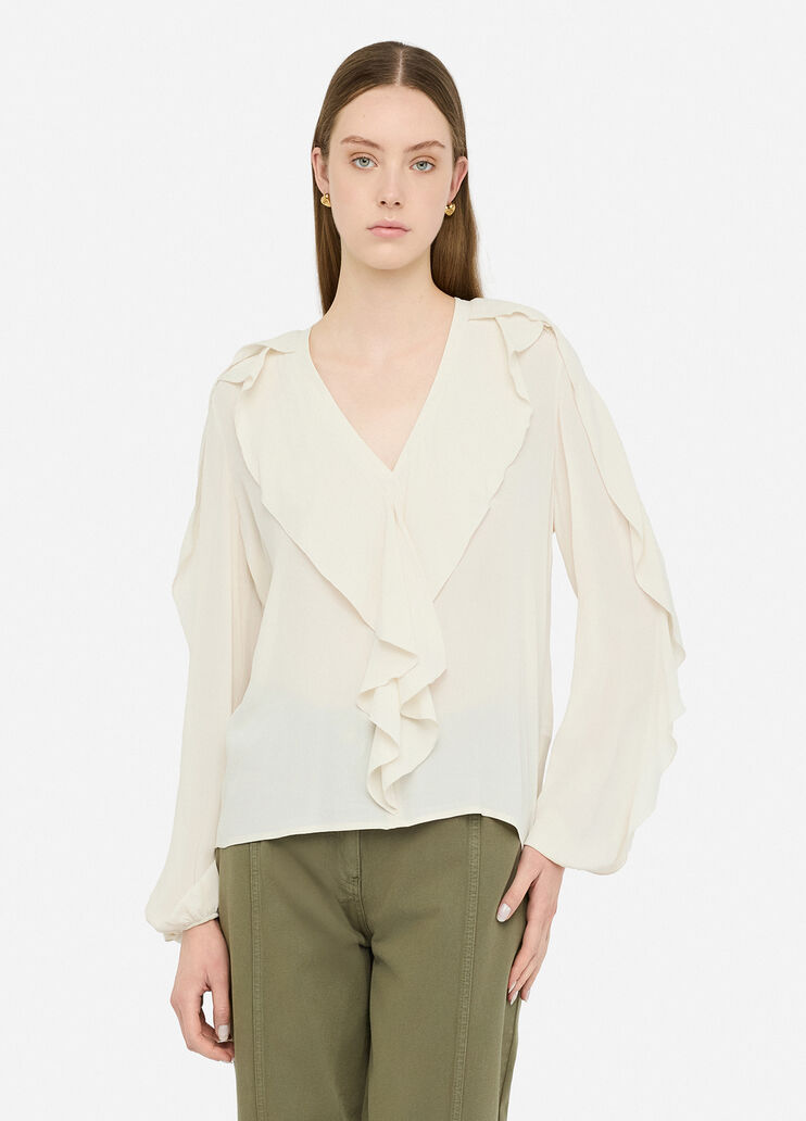Crêpe de chine blouse white Liu Jo - medium Crêpe de chine blouse white Liu Jo - medium