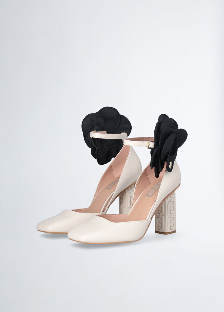 Leather court shoes with flower detail white Liu Jo - medium Leather court shoes with flower detail white Liu Jo - medium