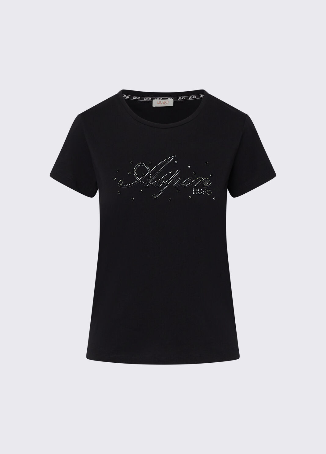T-shirt with rhinestones black/Aspen Liu Jo - large image number 6
