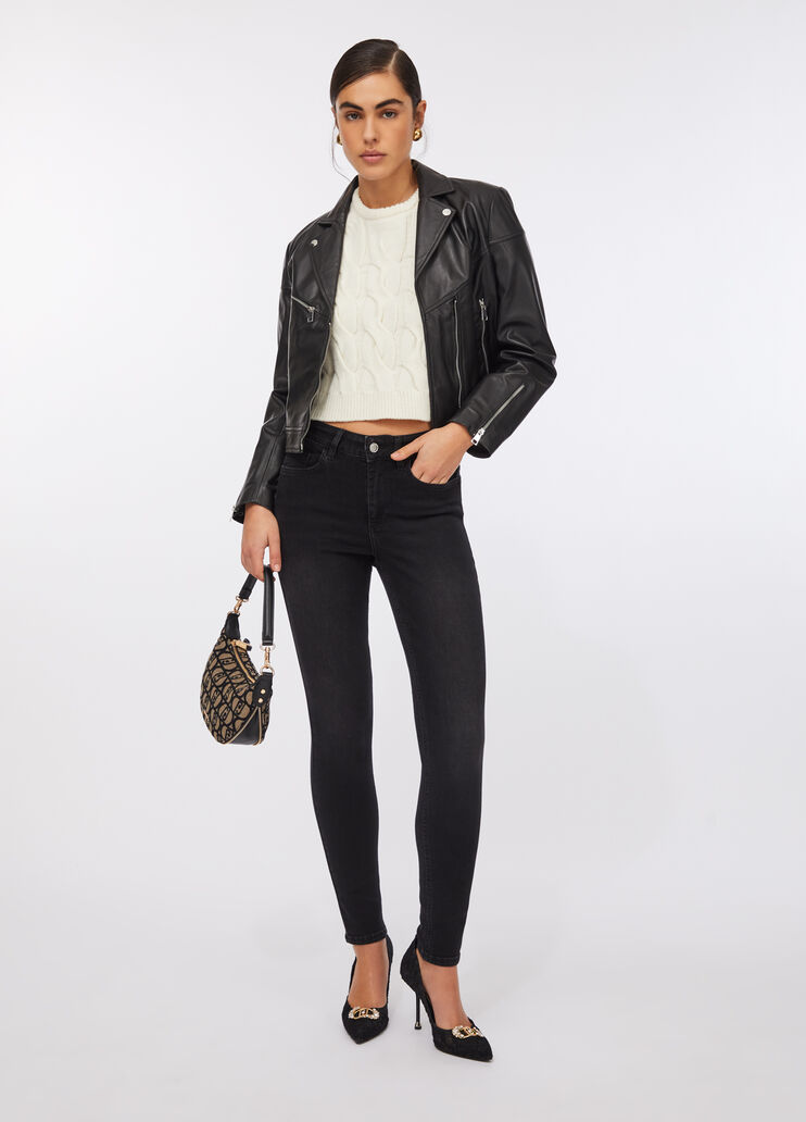 Jean skinny à taille haute denim noir Liu Jo - medium