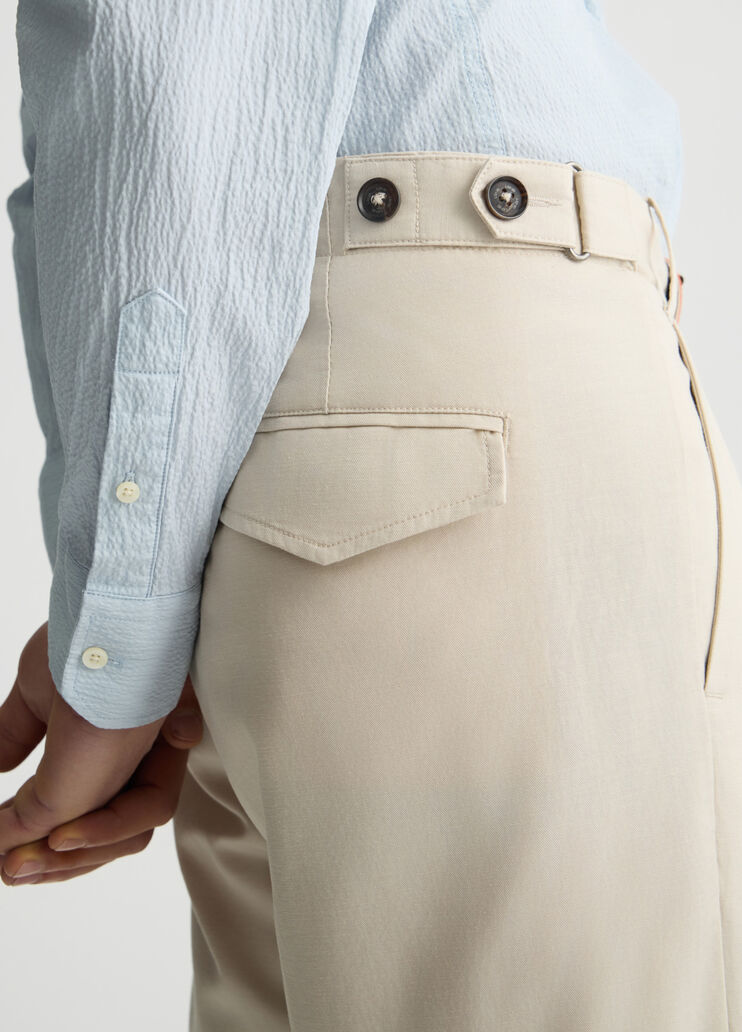 Linen-blend jacquard trousers light grey Liu Jo - large image number 4 Linen-blend jacquard trousers light grey Liu Jo - large image number 4