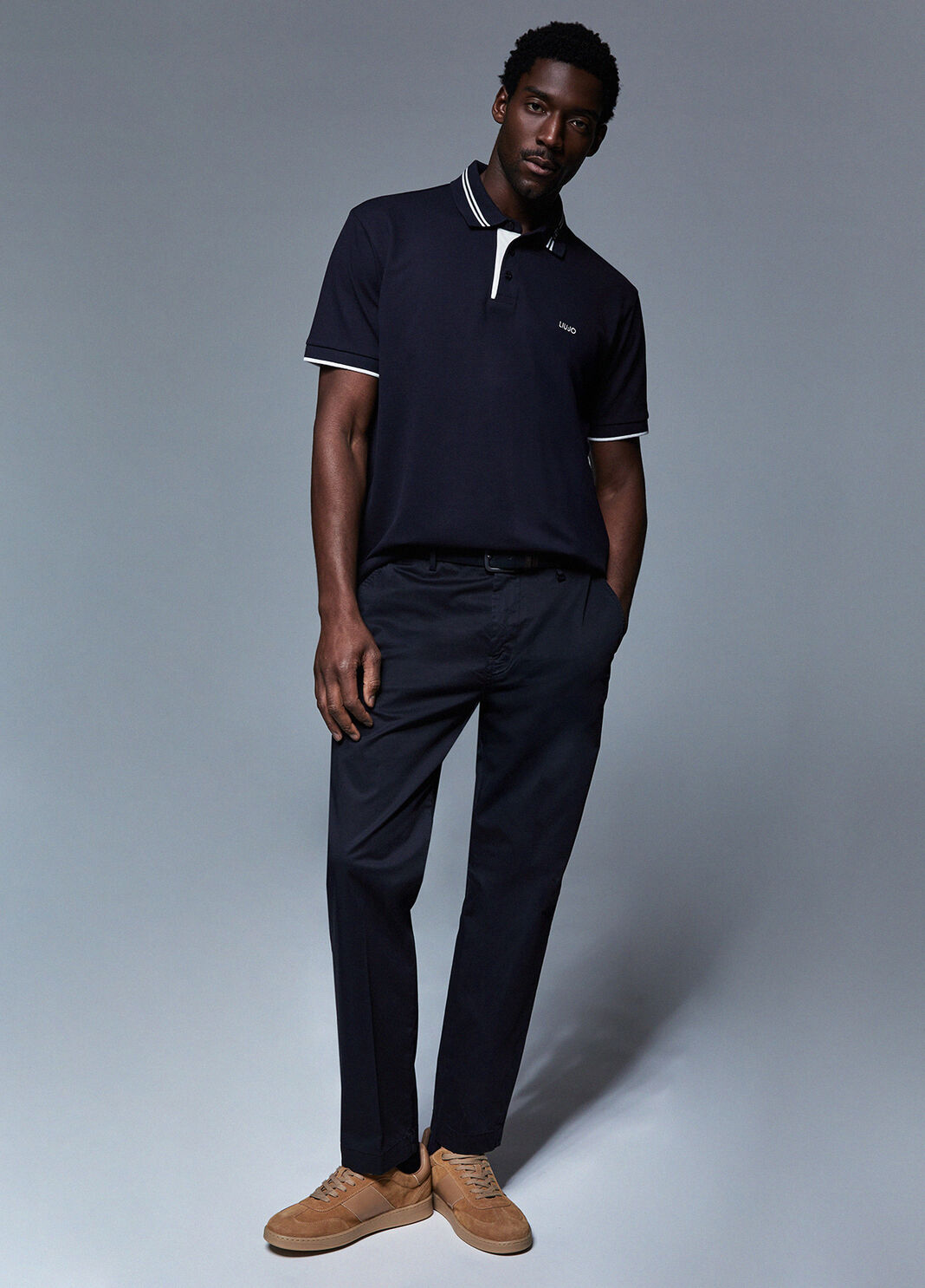 Chinos with drawstring dark blue Liu Jo - large image number 3