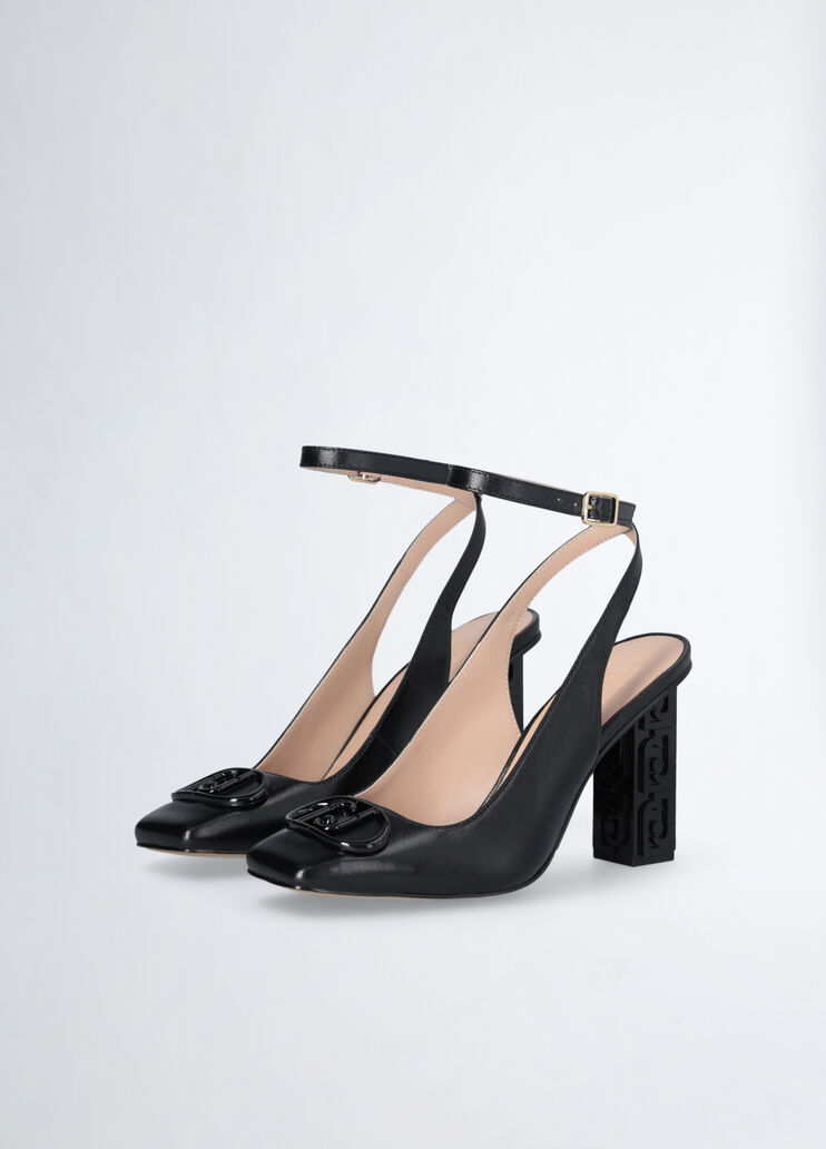 Slingbacks with branded heel black Liu Jo - large image number 2 Slingbacks with branded heel black Liu Jo - large image number 2