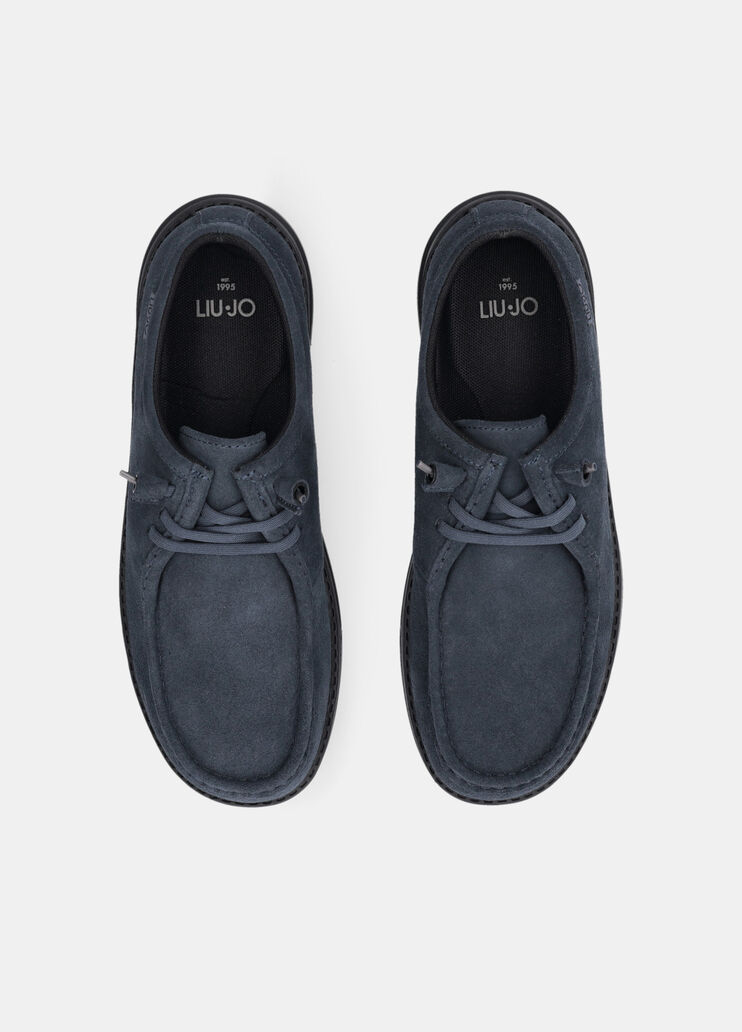 Suede lace-up loafers navy blue Liu Jo - large image number 3 Suede lace-up loafers navy blue Liu Jo - large image number 3