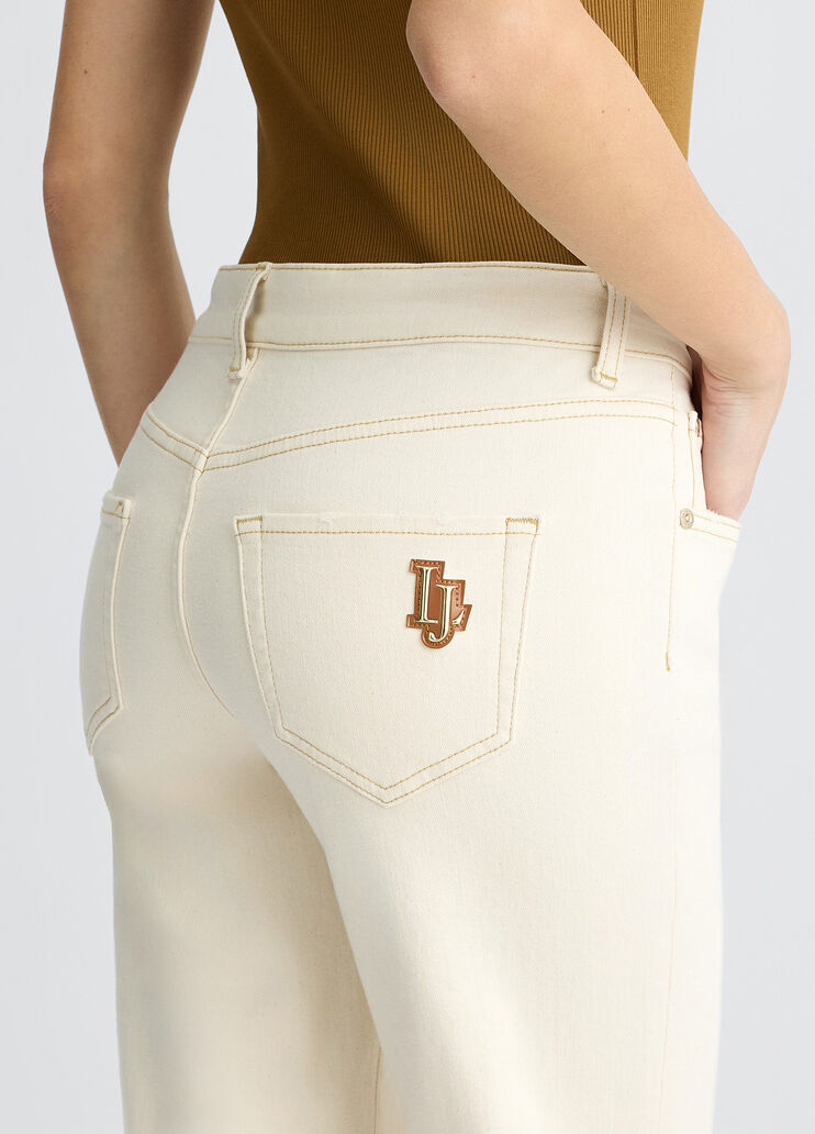 Straight-leg jeans ecru Liu Jo - large image number 4 Straight-leg jeans ecru Liu Jo - large image number 4