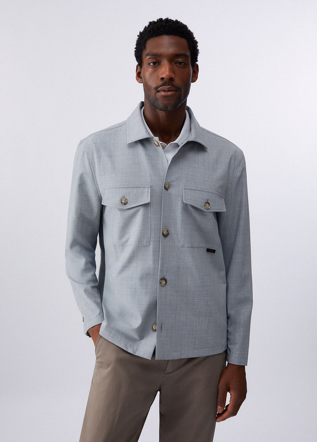 Wool-blend overshirt off-white Liu Jo - large image number 0
