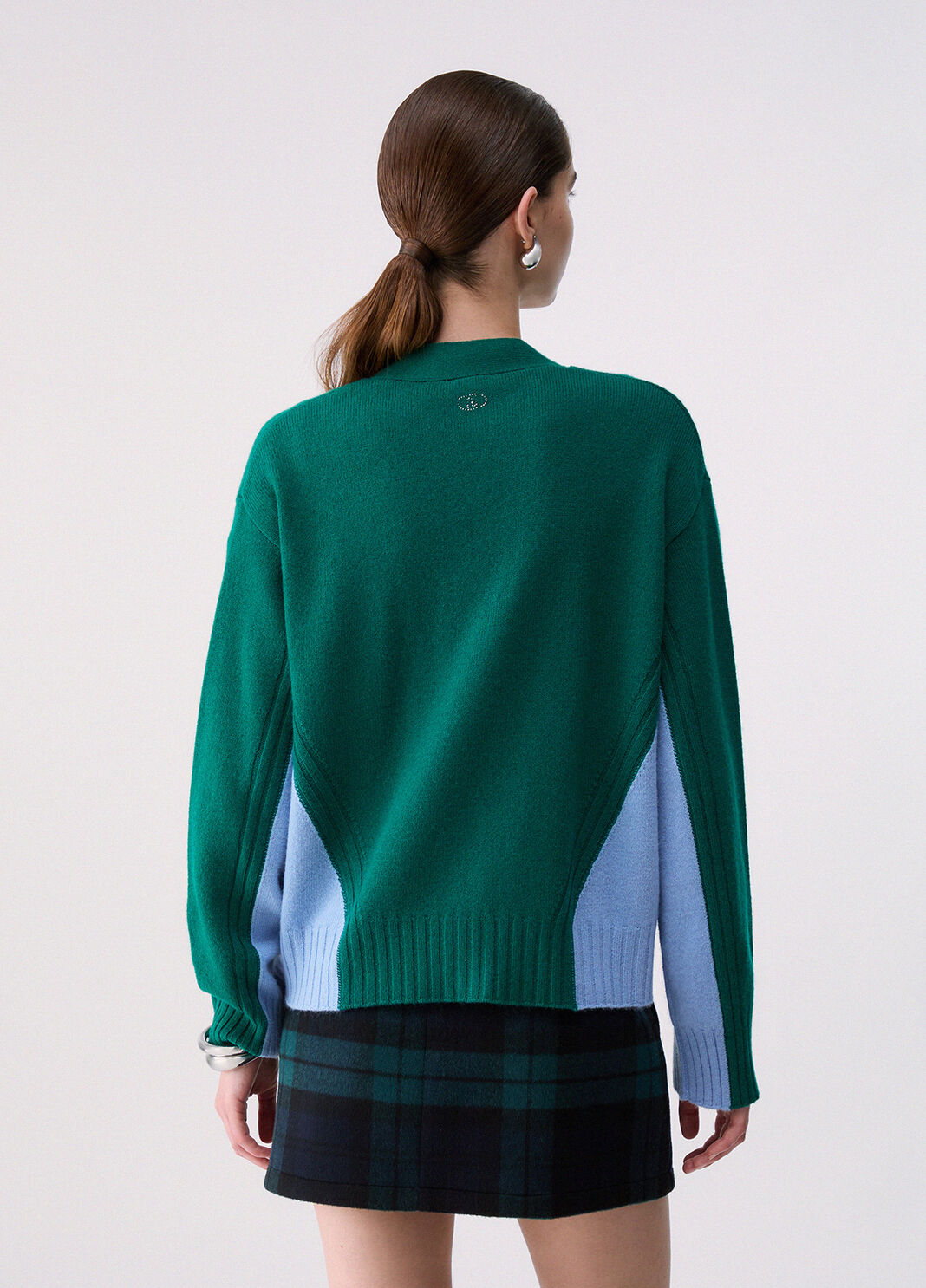 Colorblock-Wollcardigan gr&uuml;n Liu Jo - large image number 1