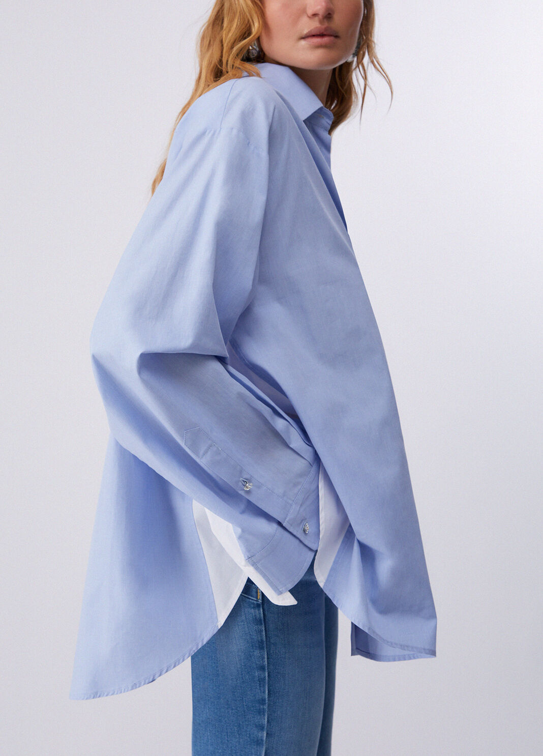 Double-layer shirt light blue Liu Jo - large image number 4