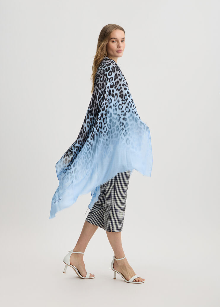 Animal-print stole sky blue Liu Jo - medium Animal-print stole sky blue Liu Jo - medium