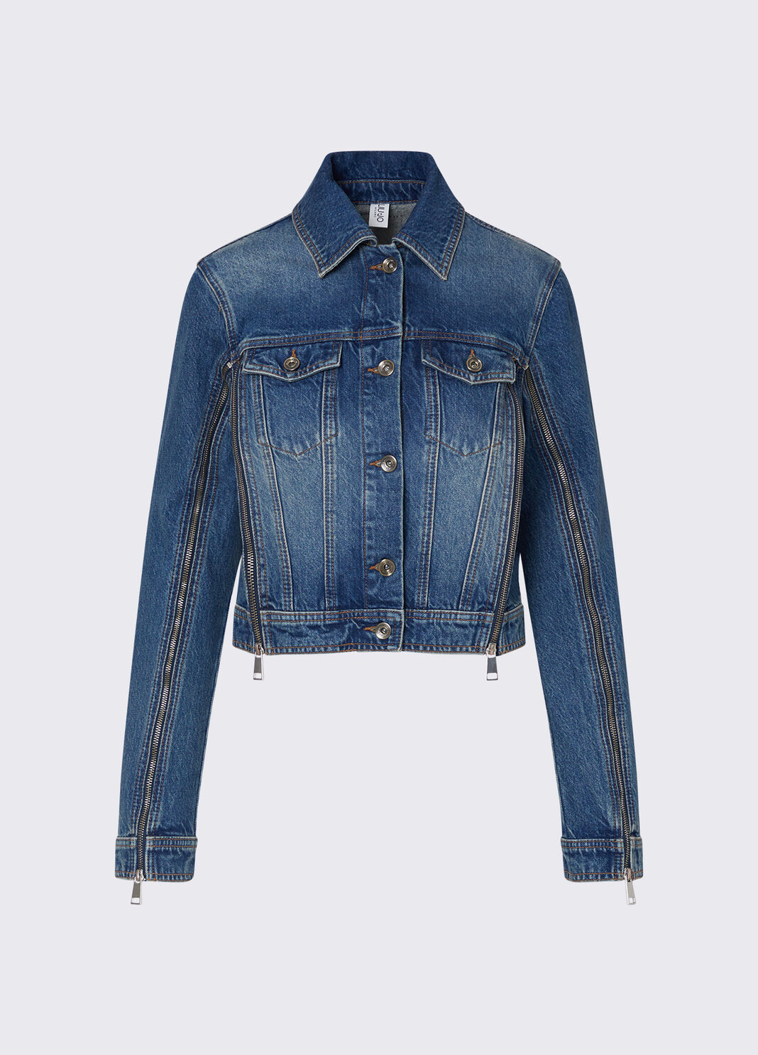 Denim Jacket with Zip blue denim Liu Jo - large image number 6