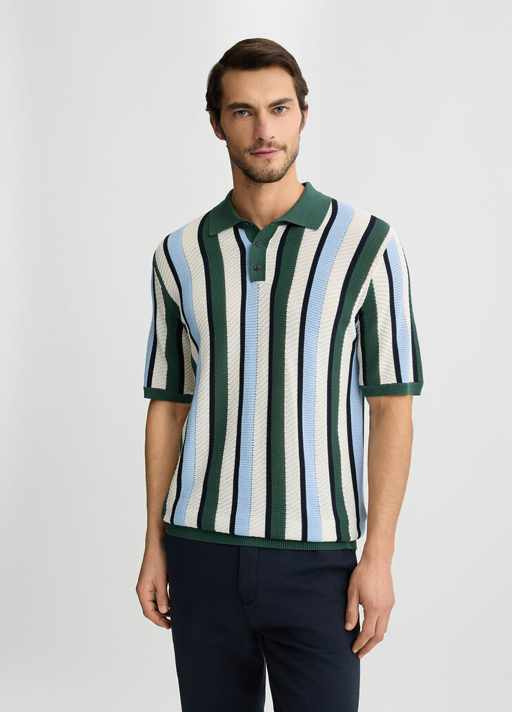Striped knit polo shirt blue Liu Jo - medium Striped knit polo shirt blue Liu Jo - medium