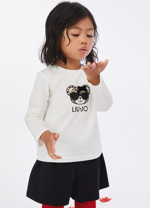Cotton T-shirt with print white Liu Jo - large image number 0