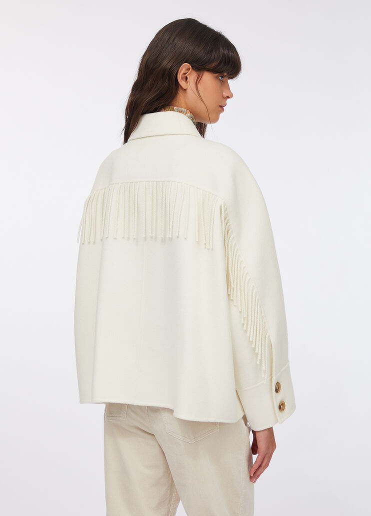 Caban aus Wolle mit Fransen Butter Liu Jo - medium