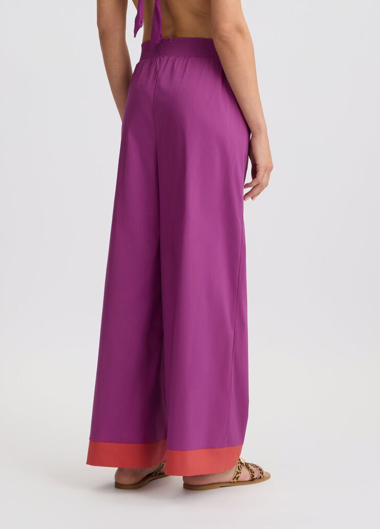 Cotton palazzo trousers purple Liu Jo - large image number 1 Cotton palazzo trousers purple Liu Jo - large image number 1