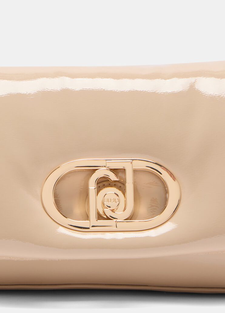 Medium glossy LaPuffy bag beige Liu Jo - large image number 4