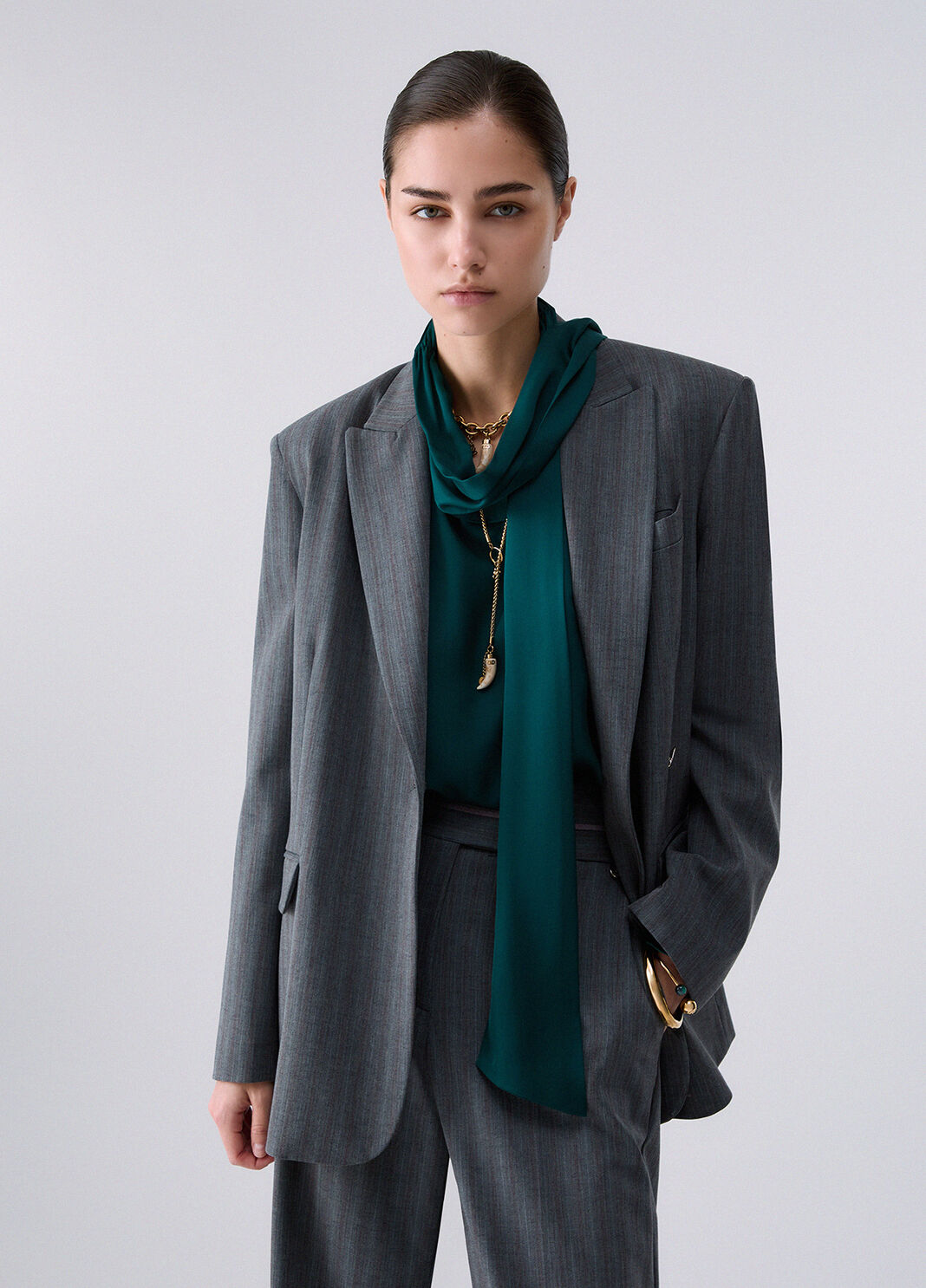 Blazer with Jewel Button dark grey Liu Jo - large image number 0