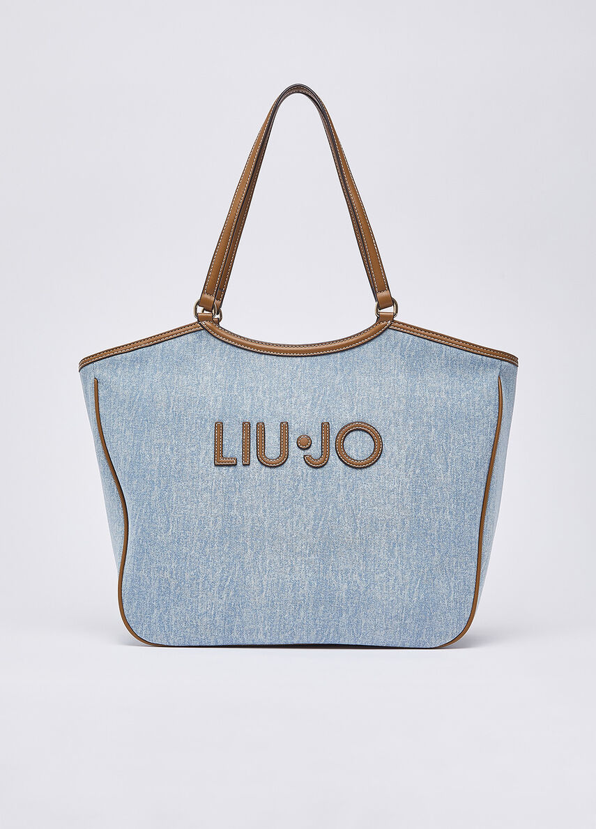 Large denim tote bag colour light denim | Liu Jo