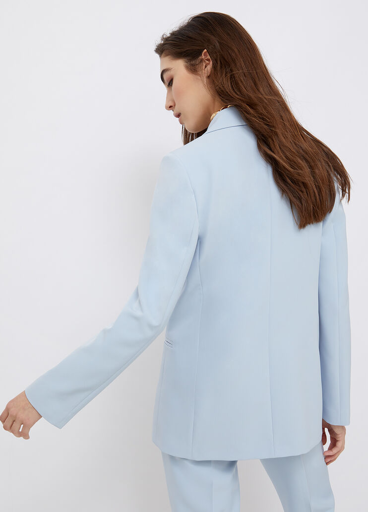 Long-line double-breasted blazer light blue Liu Jo - large image number 1 Long-line double-breasted blazer light blue Liu Jo - large image number 1