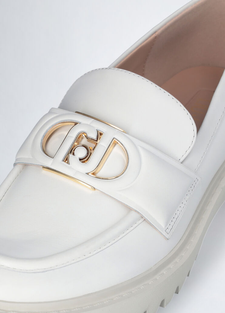Leather moccasins white Liu Jo - large image number 5 Leather moccasins white Liu Jo - large image number 5