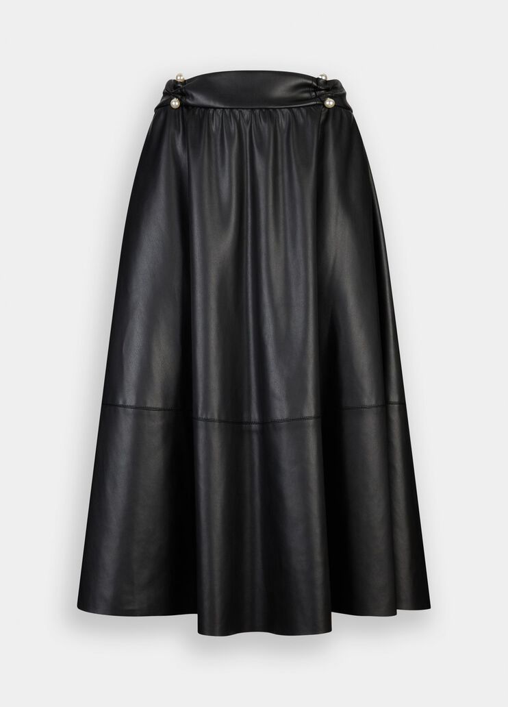 Rock aus beschichtetem Gewebe Schwarz Liu Jo - large image number 5