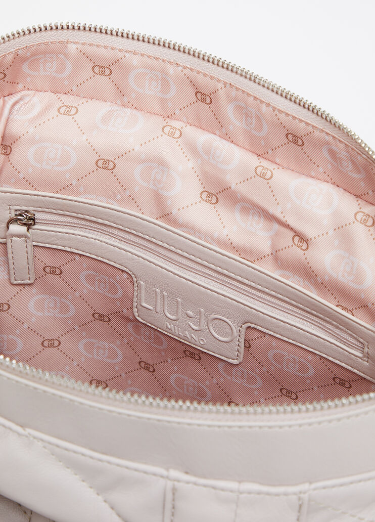 Großer Shopper aus glänzendem Matelassé beige Liu Jo - large image number 3