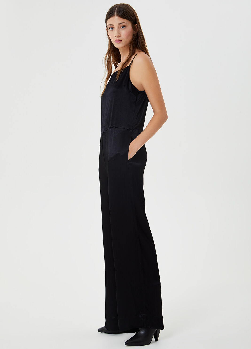 Long satin jumpsuit Black Liu Jo - large image number 3